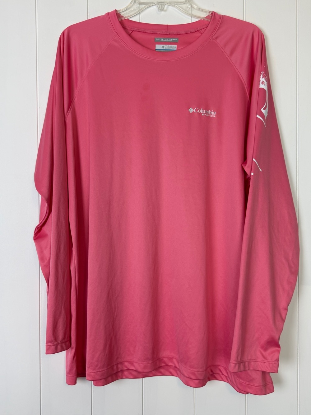 Columbia Womens Long-Sleeve Performance Shirt - Pink 3X